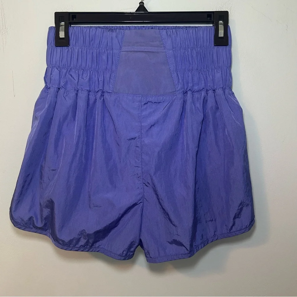Free People Blue High Waist Lined The Way Home Athletic Shorts Size Medium